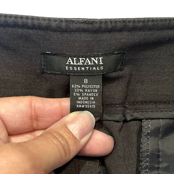 Alfani Essentials Dark Gray Wide Leg Dress Pants Womens Size 8 - Picture 6 of 10